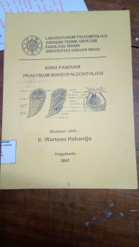 Image of Buku Panduan Praktikum Makropaleontologi