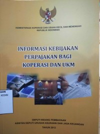 Image of informasi kebijakan perpajakan bagi koperasi dan UKM