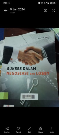 Image of Sukses dalam Negosiasi dan Lobi
