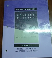 Image of Student workbook college physics a strategic approach vol 1